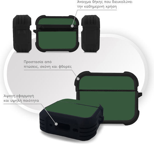 Sonique Colorbloc Series Case Silicone in Green color for Apple AirPods Pro