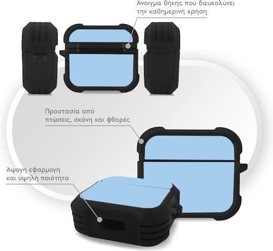 Sonique Colorbloc Series Husă în culoarea Turcoaz pentru Apple AirPods 3