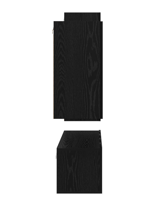 Wohnzimmer TV-Einheit Black Oak L30.5xB30xH90cm