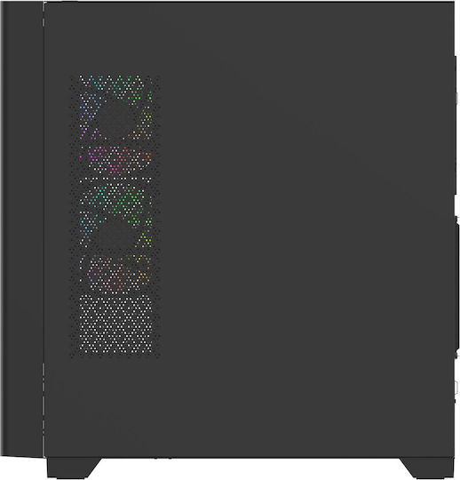 Thermaltake View 290 TG Gaming Mikro-Turm Computergehäuse mit Seitenfenster und RGB-Beleuchtung Schwarz