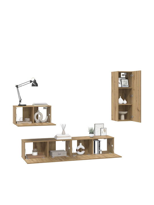Living Room TV Unit Handmade Oak L80xW30xH30cm