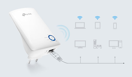 TP-LINK TL-WA850RE v7 WiFi Extender Single Band (2.4GHz) 300Mbps