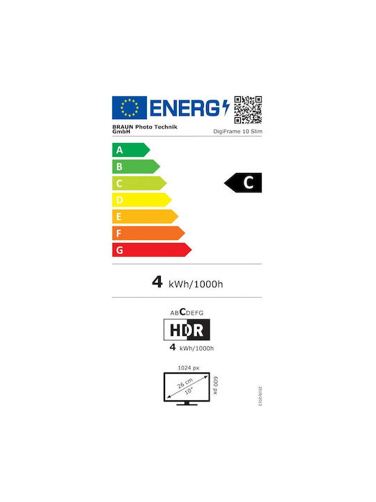 Braun Phototechnik DigiFrame 10 slim Ψηφιακή Κορνίζα LED 10.1" Ανάλυσης 1024x600 Μαύρη 21247