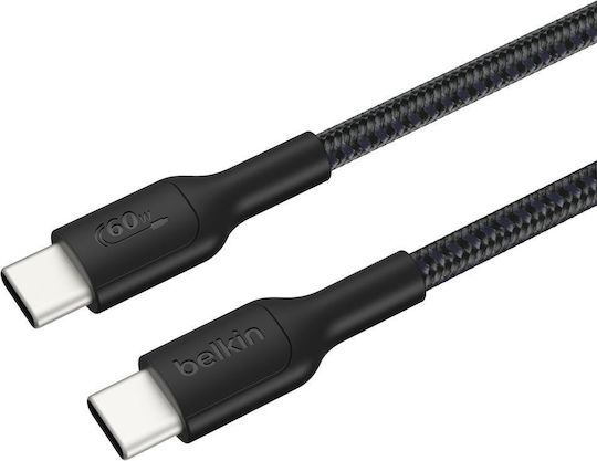 Belkin Braided USB 2.0 Cable USB-C Male - USB-C 60W PD Black 2m ENA008hq2MBK