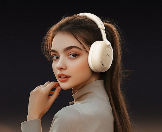 Remax RB-560HB Fără fir Bluetooth Over Ear Căști cu 4 ore de Funcționare Bej