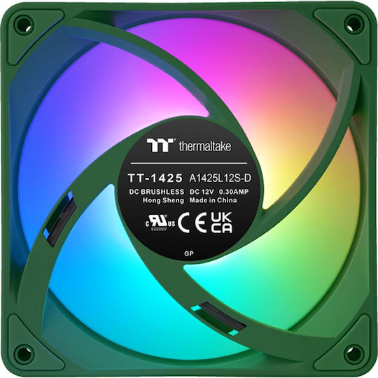 Thermaltake CT140 EX Корпусен вентилатор с ARGB осветление 3бр Зелен