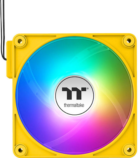 Thermaltake CT140 EX Umkehrklinge Gehäuselüfter (1800rpm / 94,95cfm) mit ARGB Beleuchtung und Verbindung 4-Pin PWM 3 Stück Bumblebee