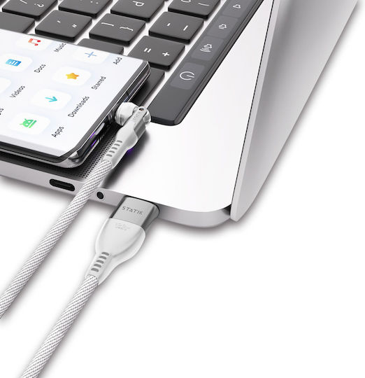 Statik USB to Type-C Cable Λευκό 2m