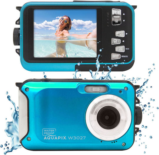 EasyPix W3027 Compact Φωτογραφική Μηχανή 5MP Full HD (1080p) Οπτικού Ζουμ 4x Τιρκουάζ