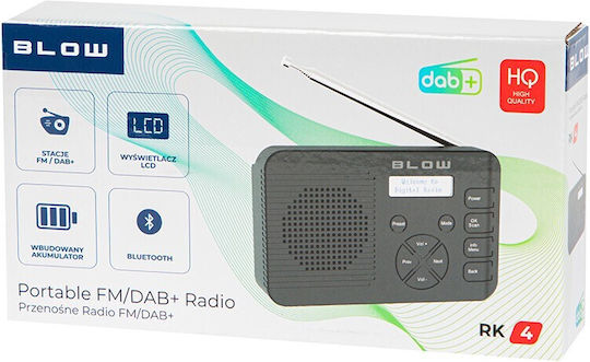 Blow RK4 Φορητό Ραδιόφωνο DAB+ Μαύρο