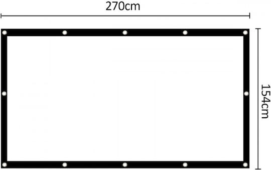 Maclean Energy Οθόνη Προβολής Projector Οροφής με Λόγο Εικόνας 16:9 265x149cm / 120"