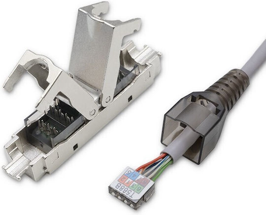 Qoltec Βύσμα Qoltec Rj45 Χωρίς Εργαλεία Stp Cat6a Jack Pin T568b T568a