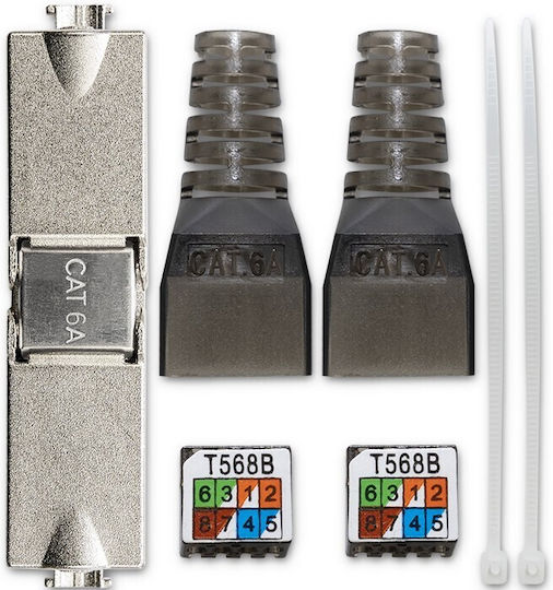 Qoltec Βύσμα Qoltec Rj45 Χωρίς Εργαλεία Stp Cat6a Jack Pin T568b T568a