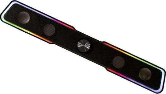 Onlan BS-120 Computerlautsprecher 2.0 mit RGB-Beleuchtung in Schwarz Farbe