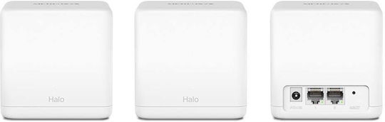 Mercusys Halo H30G v1 WiFi-Mesh-Netzwerk Zugriffspunkt Wi‑Fi 5 Dualband (2,4 & 5 GHz) in Dreifach-KIt