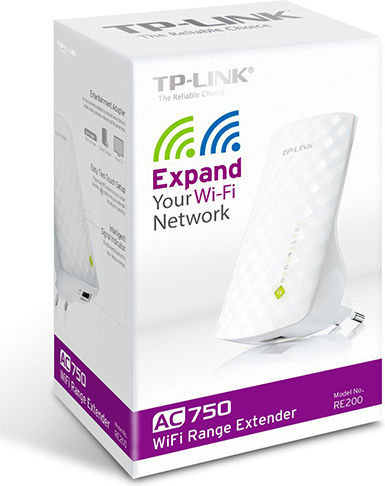 TP-LINK RE200 v2 WiFi удължител Двулентов (2.4 и 5GHz) 750Mbps