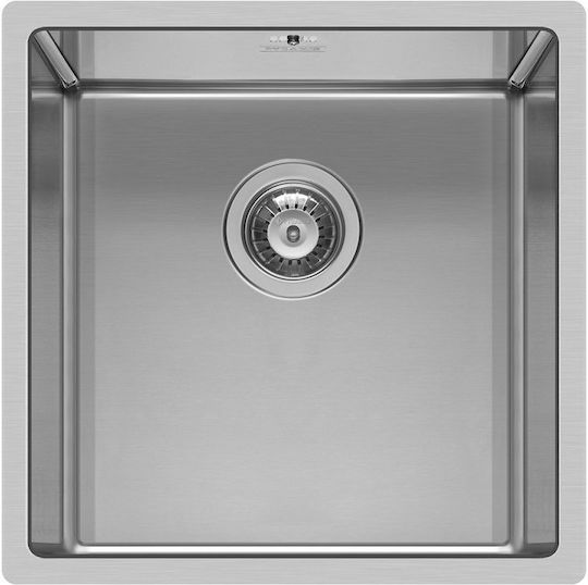 Pyramis Astris Ισόπεδος Inox Brushed Μ40xΠ40cm Ασημί