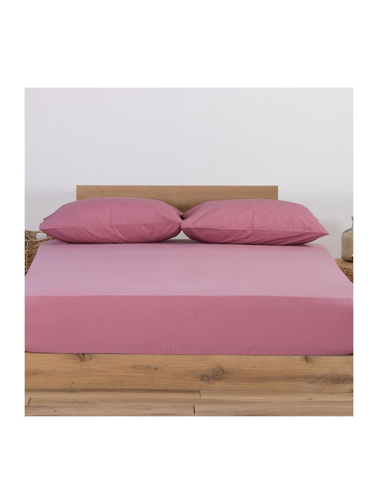 Nef-Nef Homeware Cearșaf Single cu Elastic 100x200+30cm. Jersey 730 Bej