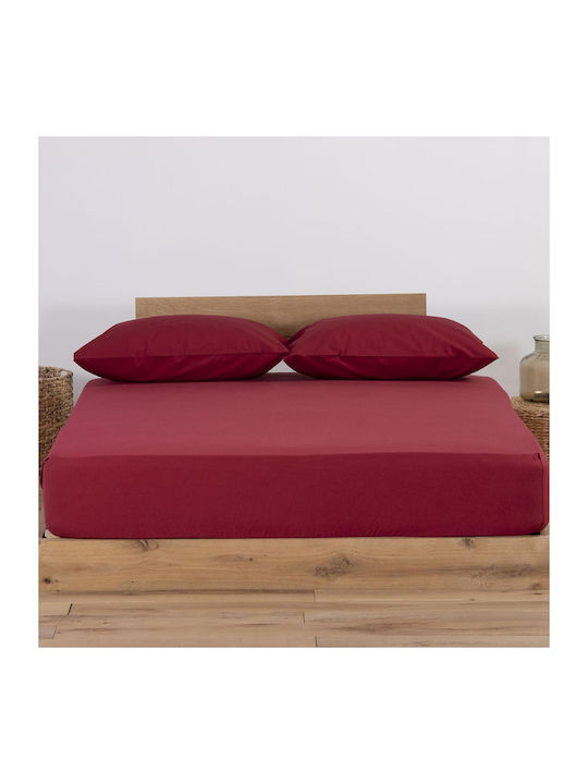 Nef-Nef Homeware Cearșaf Single cu Elastic 100x200+30cm. Jersey 730 Bej