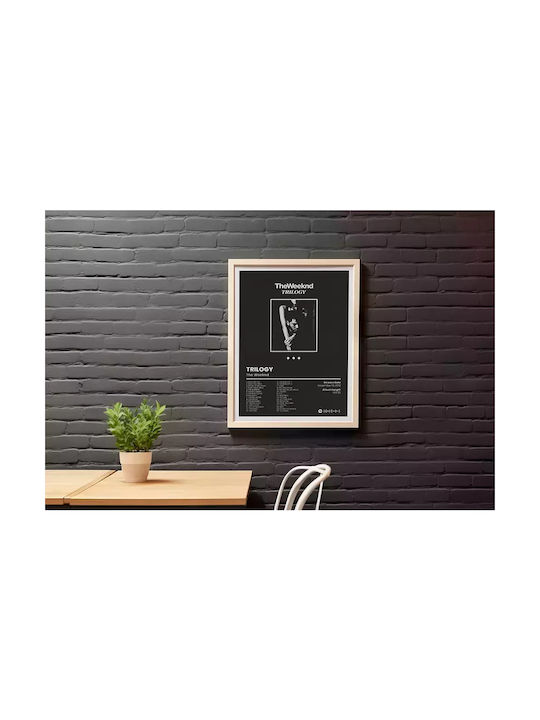 Music Poster Weeknd Trilogy Ms096 21cm X 30cm Premium Μαύρο Ξύλινο Κάδρο