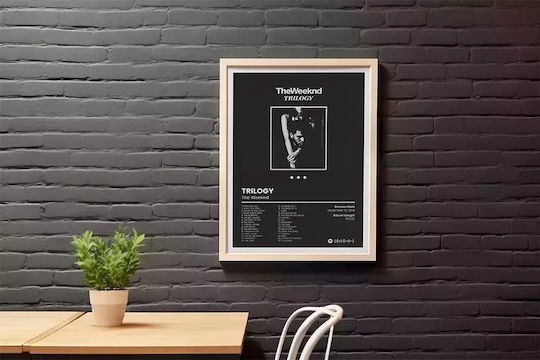 Плакат Музика Weeknd Trilogy Ms096 21см X 30см Премиум Черна Дървена Рамка