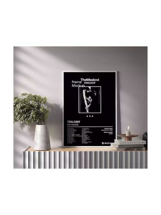 Music Poster Weeknd Trilogy Ms096 30cm X 40cm Premium Black Wooden Frame