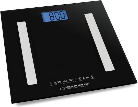 Esperanza Smart Bathroom Scale with Body Fat Counter & Bluetooth Black EBS016K