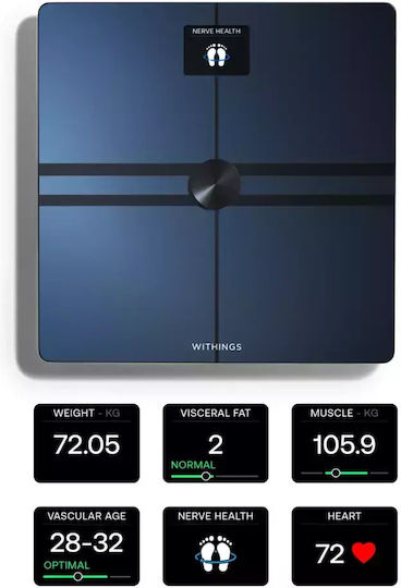 Withings Smart Bathroom Scale with Body Fat Counter Black 13700546708012