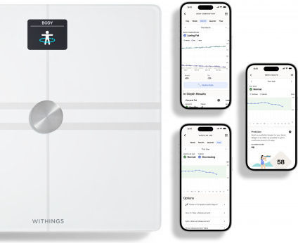 Withings Smart Bathroom Scale with Body Fat Counter White 13700546708050