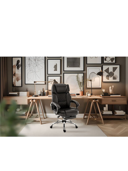 Stuhl Büro mit Armen Boss Schwarz Mark Adler