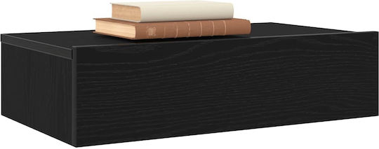 TV Stand with LED Lighting Black Oak L60xD35xH15.5cm