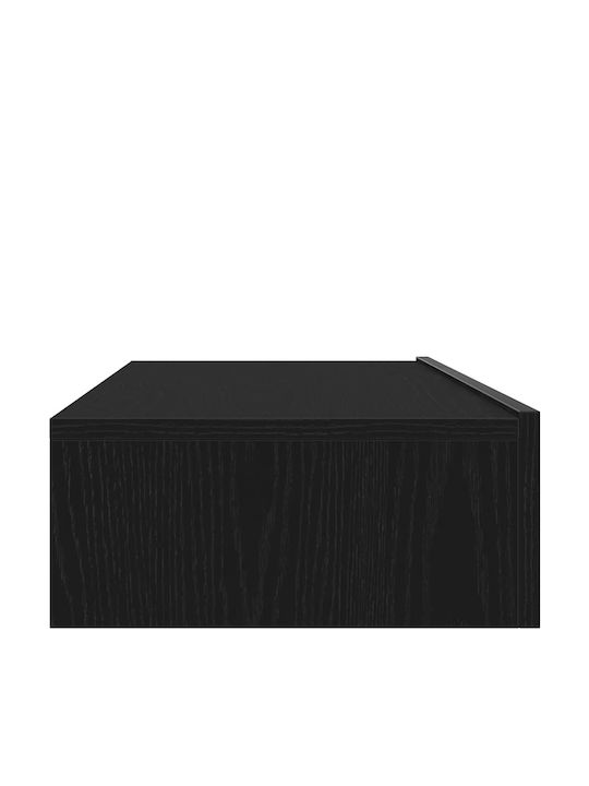 TV-Ständer mit LED-Beleuchtung Schwarze Eiche M60xT35xH15,5cm