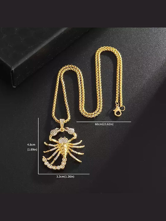 Trendy Zircon Gold Plated Scorpion Pendant Silver Trendy Zircon Gold Plated Scorpion Pendant Silver