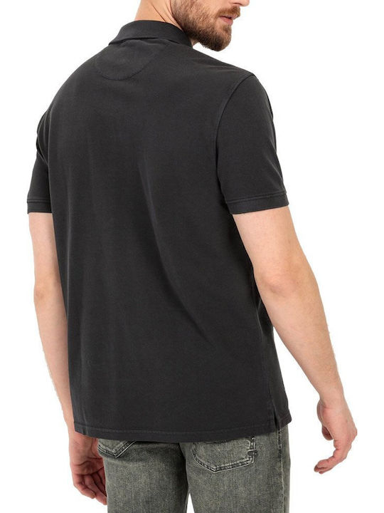Polo Short Sleeve Black Blouse