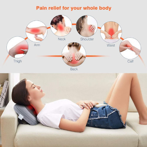 Pillow Massage Shiatsu for the Neck, the Head & the Waist with Infrared Heat Red