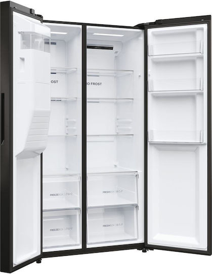 Haier Side-by-Side Kühlschrank 511Es NoFrost H177.5xB90.8xT65.9cm. Schwarz HSR5918DIPB