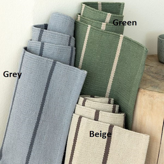 Palamaiki Pin Rug Rectangular Cotton Green
