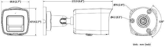 Hikvision DS-2CD1067G2H-LIU IP Überwachungskamera Full HD+ 6MP Wasserdicht mit Mikrofon und Objektiv 2.8mm