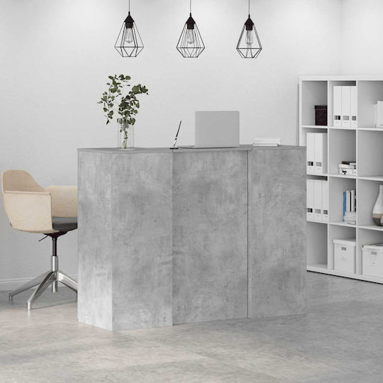 vidaXL Birou Receptie Profesional Lungime 135 Lățime 50 Înălțime 103.5 cm cu Dulap