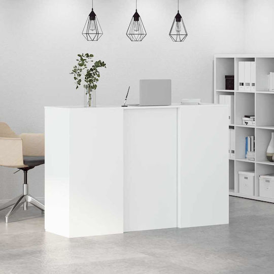 vidaXL Birou Receptie Profesional Lungime 155 Lățime 50 Înălțime 103.5 cm Cu Dulap
