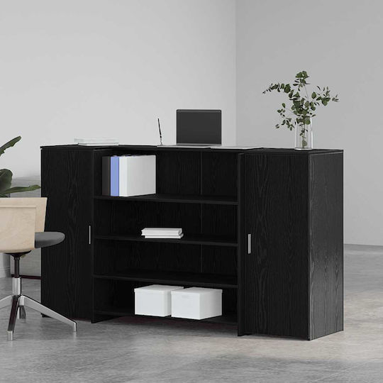 vidaXL Birou Receptie Profesional Lungime 180 Lățime 50 Înălțime 103.5 cm Cu Dulap