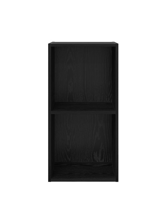Ράφι Τοίχου Μαύρος Δρυς 37x37x72εκ.