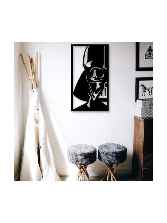 Decorațiune de Perete din Metal Krodesign Kro-1068 Darth Vader 55 Cm Lungime Negru 1.5 Mm Grosime