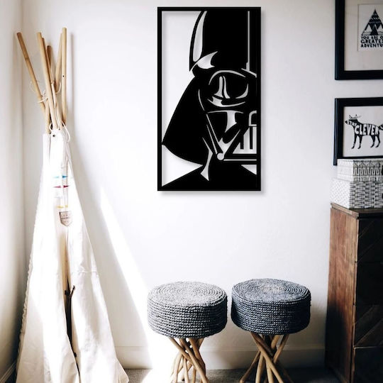 Decorațiune de Perete din Metal Krodesign Kro-1068 Darth Vader 55 Cm Lungime Negru 1.5 Mm Grosime