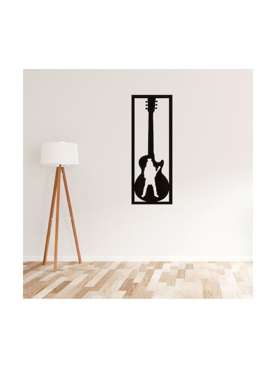 Krodesign Kro-1257 Decorațiune de Perete din Metal Rock Star Slash 70 cm Lungime Negru 1,5 mm Grosime