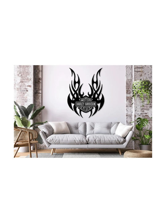 Decorațiune de Perete din Metal Krodesign Kro-1059 Harley Davidson II Diametru 80 cm Grosime 1,5 mm