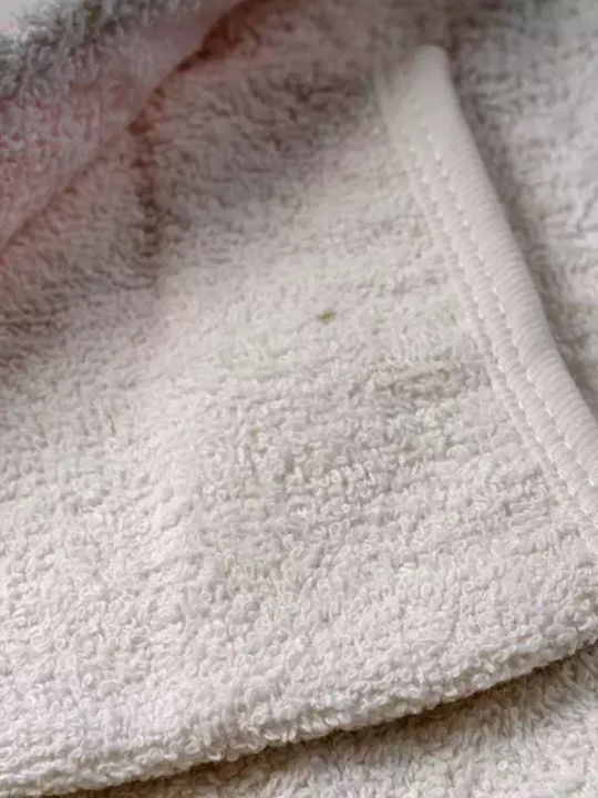 Baby Hooded Towel White Pink 88x88cm