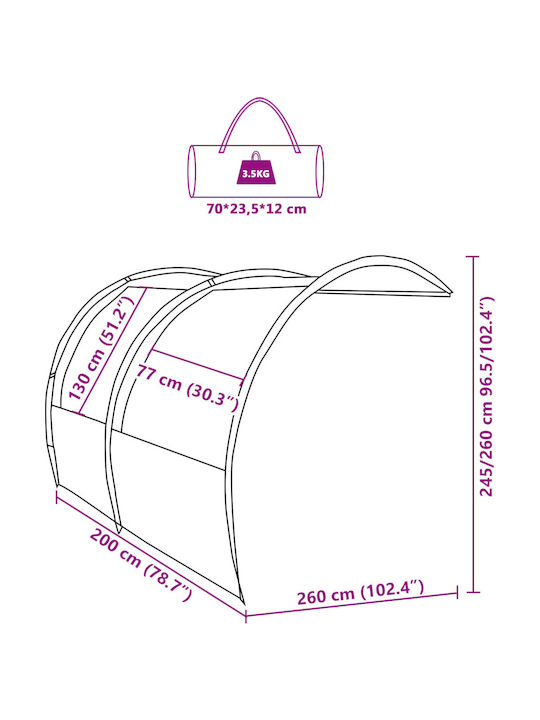 vidaXL Tenda laterală Terasă Verde x2m