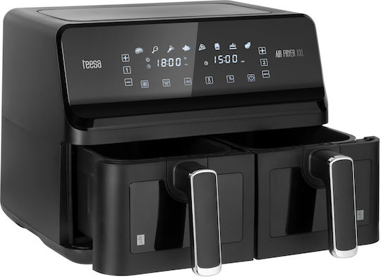 Teesa Air Fryer with Double Detachable Bucket 8lt Black TSA8089