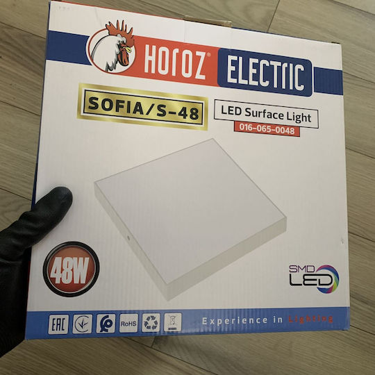 Lustră LED Sofia Pătrată 48W Lumină Rece Albă 300x300 mm 4320 lm Albă Lustră LED Sofia Pătrată 48W Lumină Rece Albă 300x300 mm 4320 lm Albă